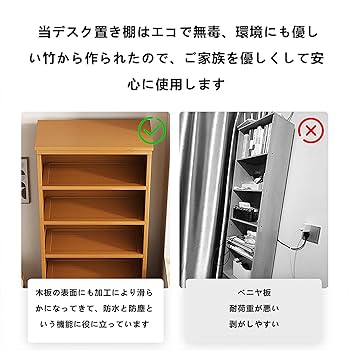 Amazon｜本棚 収納ラック 絵本棚 背板付き スリム 大容量 高耐